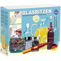 Pebaro Bastelset Glasritzen Glasritz-Geschenk-Set inkl. Gläser