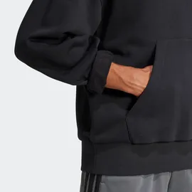 adidas Essentials Loose Fit 3 Bar Logo French Terry Kapuzenpullover Black / White XL