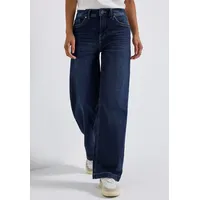 STREET ONE Damen 3715674 Wide Leg Jeans, deep Indigo