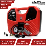 KRAFT&DELE Ölfreier Kompressor Luftkompressor Druckluft tragbar 1100W 8bar KD429