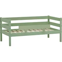 Hoppekids Einzelbett »ECO Comfort Kinderbett, Kiefer Massivholz, Jugendbett inkl. Rollrost«, 70x160 cm, wahlweise in verschieden Farben/ Matratze/ Absturzsicherung, grün