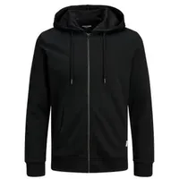JACK & JONES Basic Reißverschlusspullover Black / Regular Fit XL