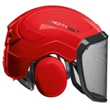 Forstschutzhelm "Integral Forest" grobes Visier G16 - Rot
