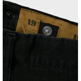 NAME IT Straight-Jeans NAME IT "NKMRYAN ST CARGO JEANS 5910-ZD NOOS", Kinder, Gr. 116, N-Gr, blau (schwarz denim), Denim/Jeans, Obermaterial: 100% Baumwolle, Abriebeffekte, straight fit lang, Jeans Straight-Jeans