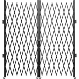 Vevor Doppeltes Faltbares Sicherheitstor, 156 x 310 cm Falttürtor, Akkordeon-Sicherheitstor aus Stahl, Erweiterbares Sicherheitstor, 360° Rollendes Barrikadentor, Scherentor oder Tür mit Schlüsseln
