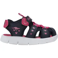 KangaROOS Jungen Unisex Kinder K-Mini Sandale, dk Navy/Daisy pink,