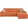 DOMO collection Eckcouch Kunstleder 2-Sitzer orange