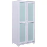 VCM Drehtürenschrank Prati 92 x 205 x 59,5 cm Hellgrau/Salbeigrün