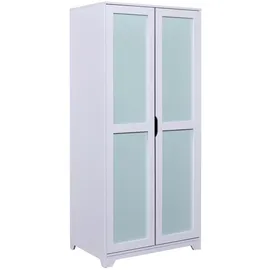 VCM Drehtürenschrank Prati 92 x 205 x 59,5 cm Hellgrau/Salbeigrün