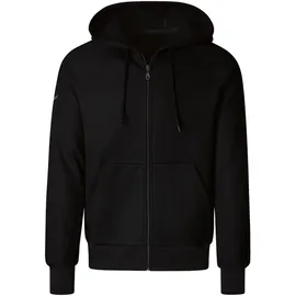 TRIGEMA Sweatjacke TRIGEMA "TRIGEMA Sweatjacke mit Kapuze", Herren, Gr. M, schwarz, 70% Baumwolle, 30% Polyester, Basic, lang, Rundhals, Sweatjacken Sweatjacke