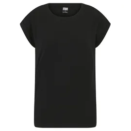URBAN CLASSICS Extended Shoulder Tee Schwarz/Weiß 5XL