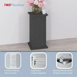 FMD Container FMD "Essex", schwarz, B:30cm H:57,4cm T:30cm, Holzwerkstoff, Schränke, Beistelltisch Blumentisch Holz-Beistelltische, Breite 30 cm