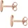 Elli Ohrstecker Plättchen Rund Struktur Silber 925 rosegold onesize