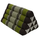 Yogakissen Dreieck-Kissen Rückenkissen, Nackenstütze, angenehm unterstützend, Daybed Polsterkissen braun|grün