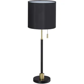 Relaxdays Tischleuchte Schwarz, Gold