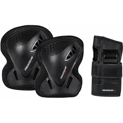 Protektoren-Set POWERSLIDE "One Basic Adult" Gr. XL, schwarz, Protektoren, XL, Nylon Mesh