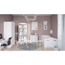 les tendances Kinderbett Julia 80 x 180 cm Holzwerkstoff lackiert weiß