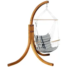 ASS Altenburger ALEOS. AS-S Design Hängesessel Maly mit weichem Sitz Polster Holz Gestell aus Lärche komplett NAV-Maly angenehmer Sitzkomfort im 6cm dicken Kissen