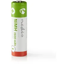 Nedis 4er Set NiMH AA Akkus 1,2V 2600mAh DC Vorgeladen,