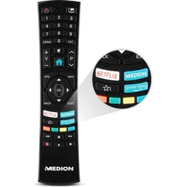 Medion X15574 (MD 30987) 138,8 cm (55 Zoll) QLED Fernseher (Smart TV, 4K, Dolby Vision HDR, Dolby Atmos, Subwoofer, Netflix, Prime Video, PVR, Bluetooth, MEMC, Micro Dimming)