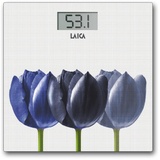 Laica PS1075W Elektronische Personenwaage, Blaue Blumen/Weißer Hintergrund