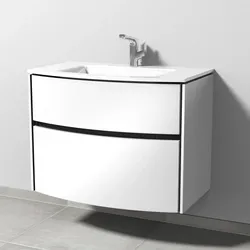 Sanipa Waschtischunterschrank „Twiga“ 818 × 605 × 459 mm in Weiß (glanz), ohne Beleuchtung