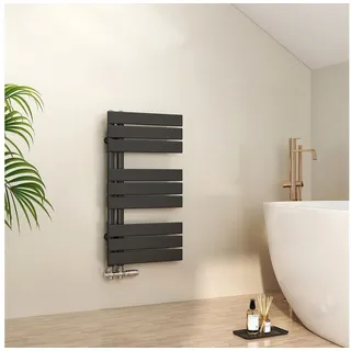 EMKE Emke, Badheizkörper 76x40cm 343w Schwarz Handtuchwärmer für Badezimmer Handtuchtrockner