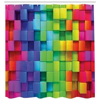 ABAKUHAUS Duschvorhang 175 x 220 cm lila grün