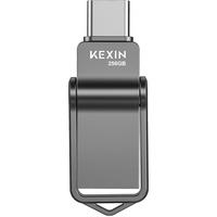 KEXIN USB C Stick 256GB USB Stick USB Type-C 256 GB, Android Smartphone Speicher, USB C Speicherstick 256GB für Android Handy, Tablet, Computer, Notebook, MacBook, OTG Handy-Stick Schwarz