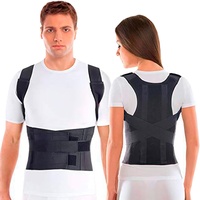 TOROS-GROUP Geradehalter LUX zur Haltungskorrektur für Damen und Herren Rückenbandage für perfekte Haltung 100% Baumwolle Large Schwarz 91-100 cm