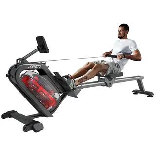 JOROTO Rudergerät MR23 & MR26 Wasser Rudergerät für zu Hause, 150 kg Belastbar, 30 Tage Kinomap APP-Mitgliedschaft