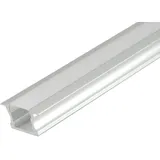 Energmix 2 Meter Aluprofile Alu Schiene Profil für LED Strip Profil mit Milchglas Abdeckung
