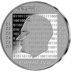 10 Euro Gedenkmünze 2010 "100. Geburtstag Konrad Zuse" - Polierte Platte (PP)