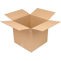 TransPak Wellpapp-Faltkarton 1-wellig, 400 x 400 mm, Qual. 1.30 C, braun
