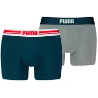 Puma Everyday Placed Logo Boxershorts blau/grau L 2er Pack