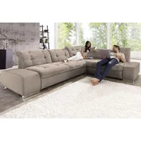 sit&more Ecksofa »Pale L-Form«, inklusive Kopfteilverstellung, wahlweise mit Bettfunktion, beige