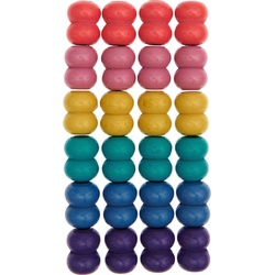 Rico Design Regenbogenfarben Häkelwolle, 24 Stück