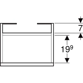 Geberit Renova Plan New Waschtischunterschrank, 1 Tür, 501902JK1,