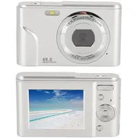 Digitalkamera, FHD 1080P Kinderkamera mit 2,4-Zoll-IPS-Bildschirm, 16-fachem Zoom Anti-Shake, 48 MP Kompakte Tragbare Kleine Point-Shoot-Kamera für Kinder Teenager Mädchen