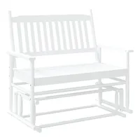 VidaXL Schaukelbank Weiß 118x70x104,5 cm Massivholz Pappel