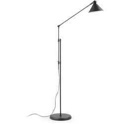 Stehlampe in Schwarz 220 cm hoch