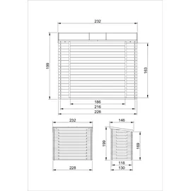 TIMBELA Brennholzregal M202 4,3 m3
