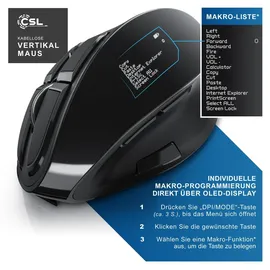 CSL Ergonomische Maus schwarz