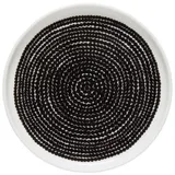 Marimekko Oiva Räsymatto Teller 13,5 cm schwarz/weiß