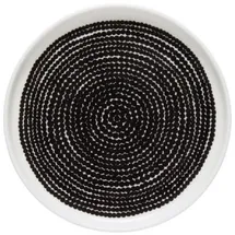 Marimekko Oiva Räsymatto Teller 13,5 cm schwarz/weiß