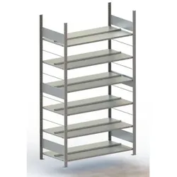 Grundregal META COMPACT S3 2200x1250x600 180 Ordner 6 Böden, vzk, zerlegt