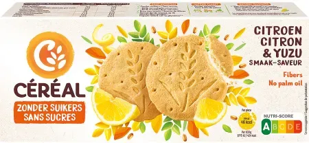 Céréal Zuckerfrei Kekse Zitronen- Und Yuzu-Geschmack 132g