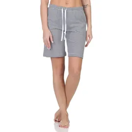 normann Shorty Pyjama Gestreift Blau 48-50
