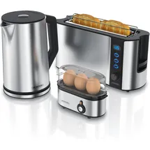Arendo Frühstücks Set 1,5 l Silber