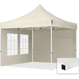 TOOLPORT Faltpavillon Economy 3 x 3 m inkl. 2 Seitenteile creme 59035